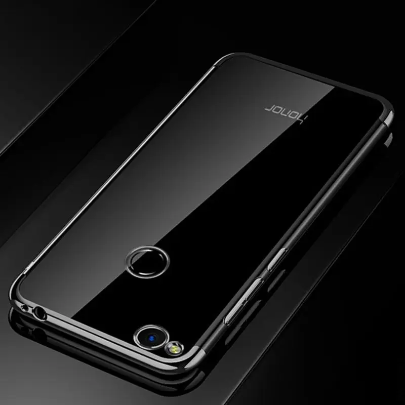Для huawei P9 Lite P8 Lite мягкий чехол с покрытием Honor 8 Lite TPU задняя крышка для телефона для huawei GR3 защитный чехол - Цвет: black