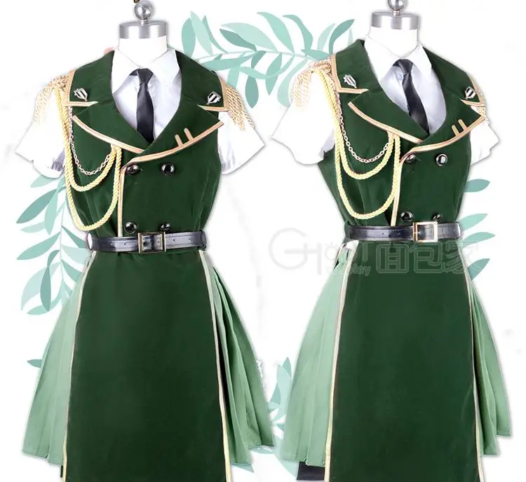 Аниме! Boku no Hero academic Asui Tsuyu военная униформа платье карнавальный костюм