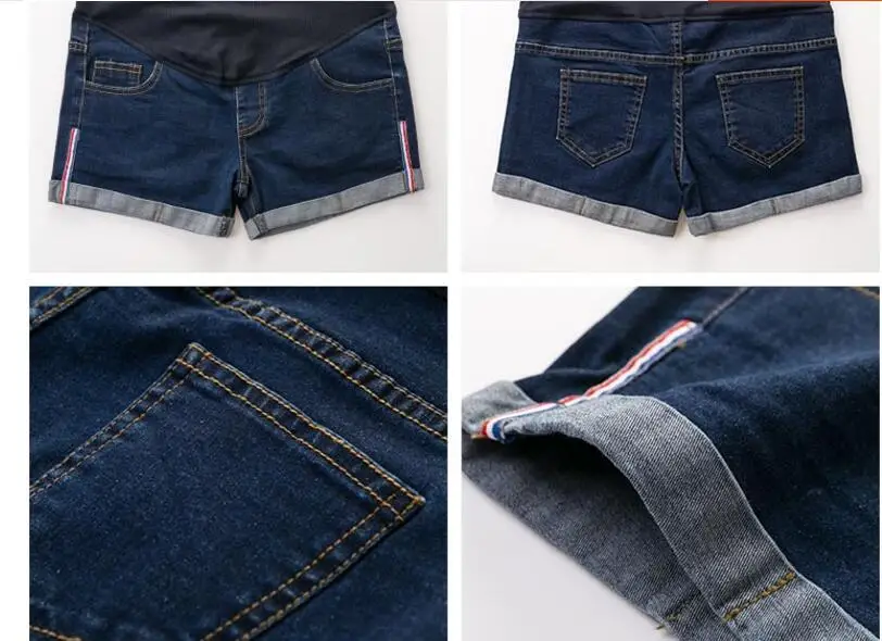 Популярные новые модные джинсовые шорты для беременных летние джинсы с
