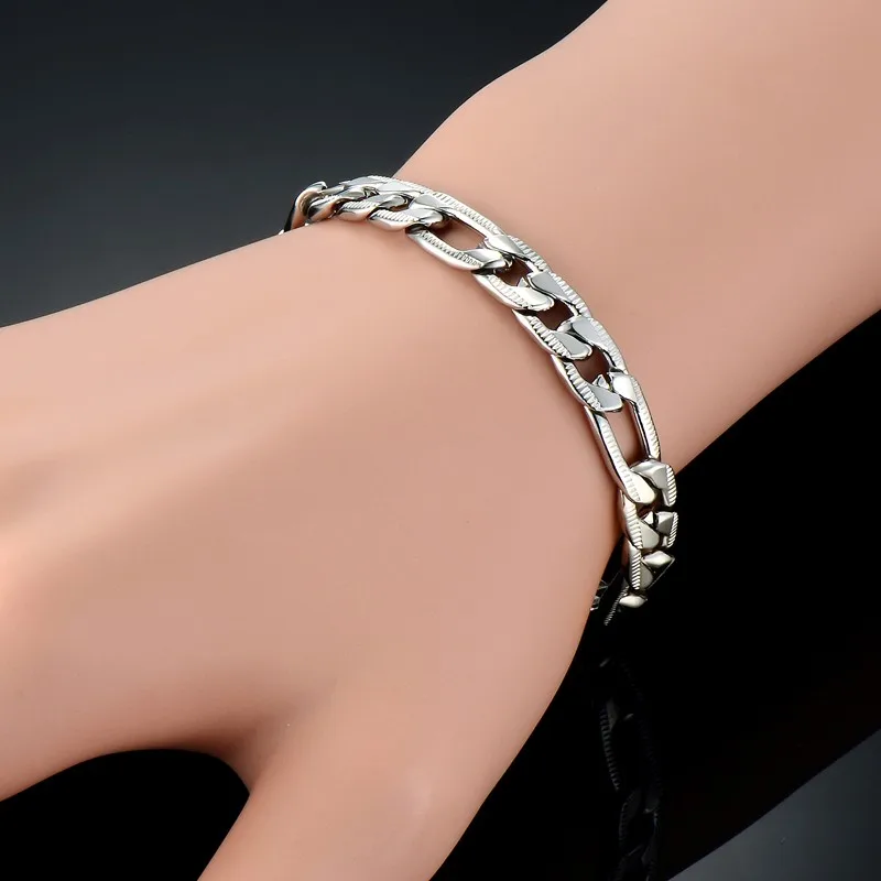 Vintage Figaro Chain Link Bracelet For Women/Men Wholesale Braslet Gold Color Stainless Steel Jewelry Pulseira | Украшения и