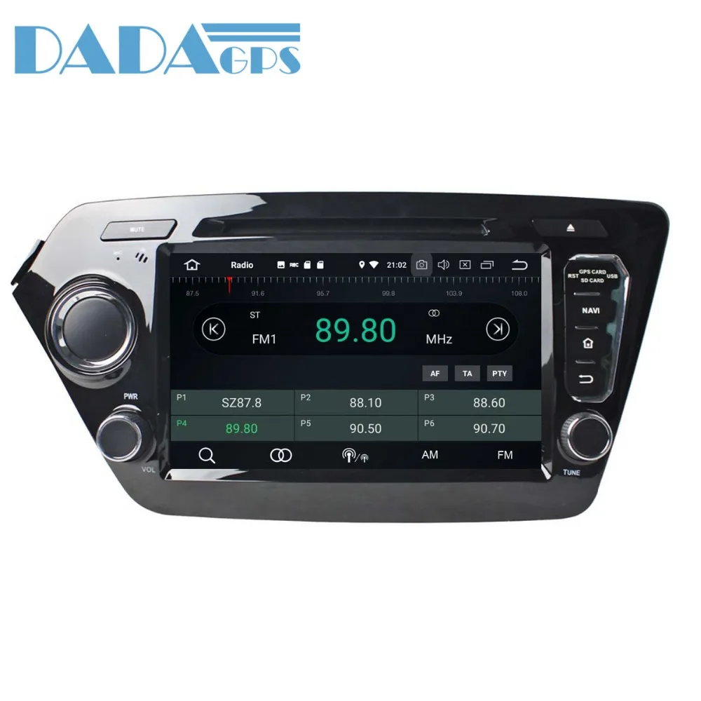 Автомагнитола с DVD плеером Android 8 0 7 1 GPS навигация для Kia K2 RIO 2010 2011 2012 2013 2014 2015 2016