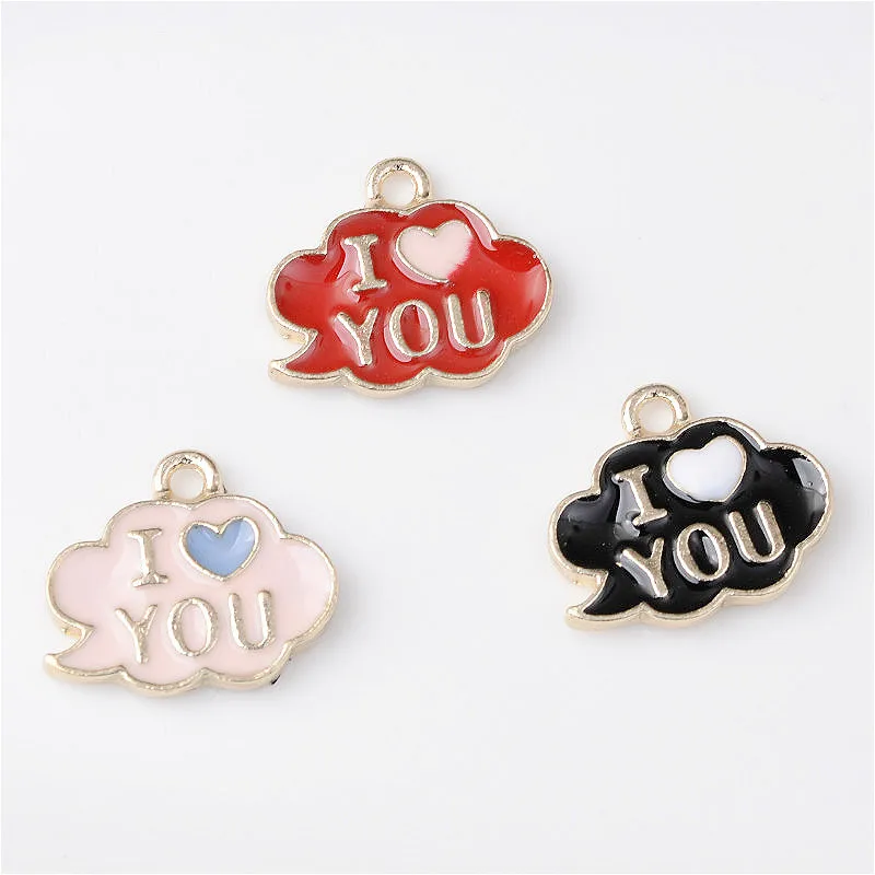 10 шт. подвески сделай сам с подвесками в виде надписей I love you корейские модные