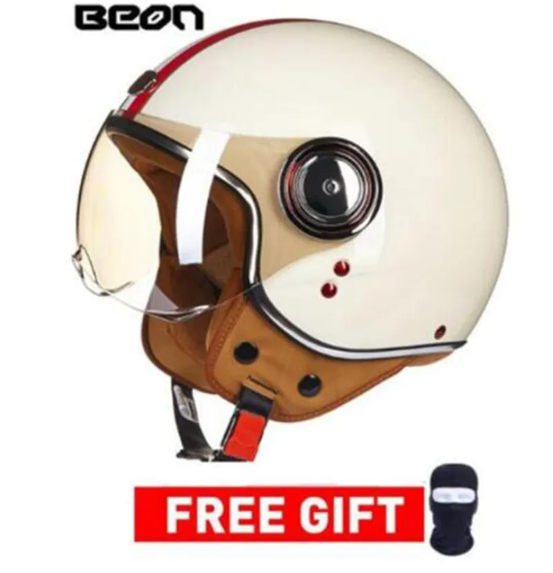 BEON мотоциклетный шлем Chopper 3/4 с открытым лицом винтажный Moto Casque Casco Capacete для мужчин