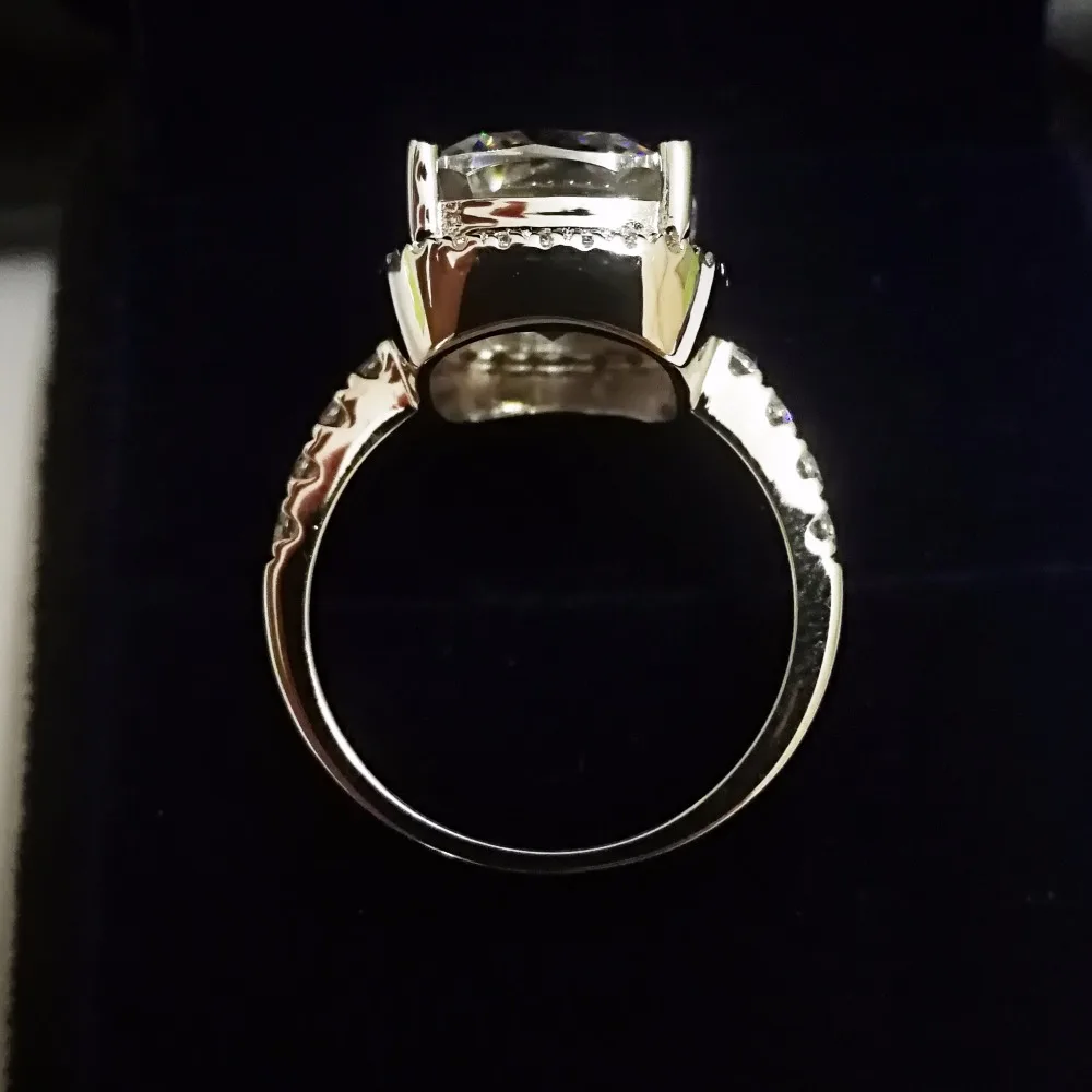 Великолепное 5Ct кольцо с искусственными бриллиантами для женщин обручальное из