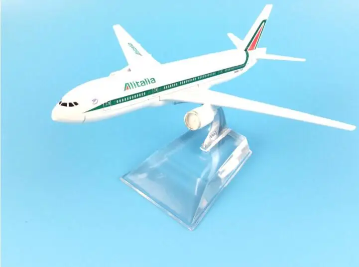 Модель самолета Боинг 400 модель авиакомпании Италия B777 металлическая для детей
