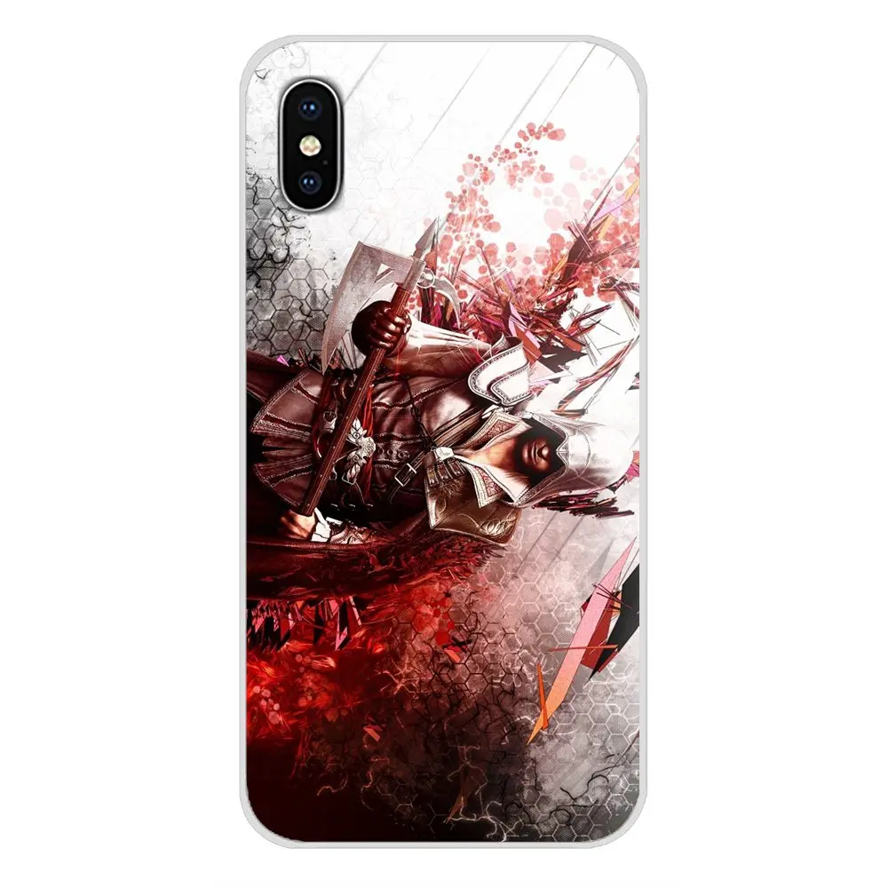 Для Apple iPhone X XR XS MAX 4 4S 5 5S 5C SE 6 6S 7 8 Plus ipod touch assasins creed классный винтажный прозрачный