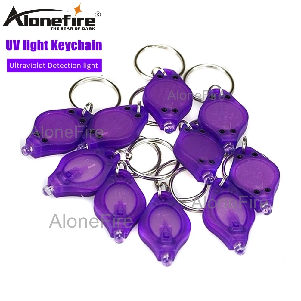 Мини брелок ALONEFIRE фиолетовый 395 нм светодиодный Ультрафиолетовый фсветильник рь
