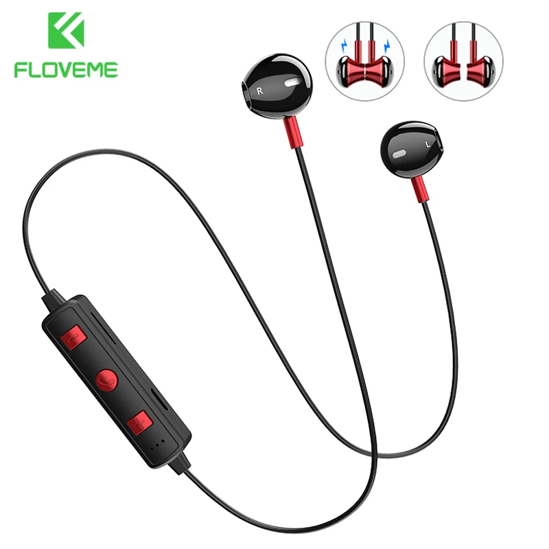 FLOVEME B11, магнитные Bluetooth наушники, стерео наушники, беспроводные наушники со встроенным микрофоном для iPhone, Xiaomi, всех смартфонов