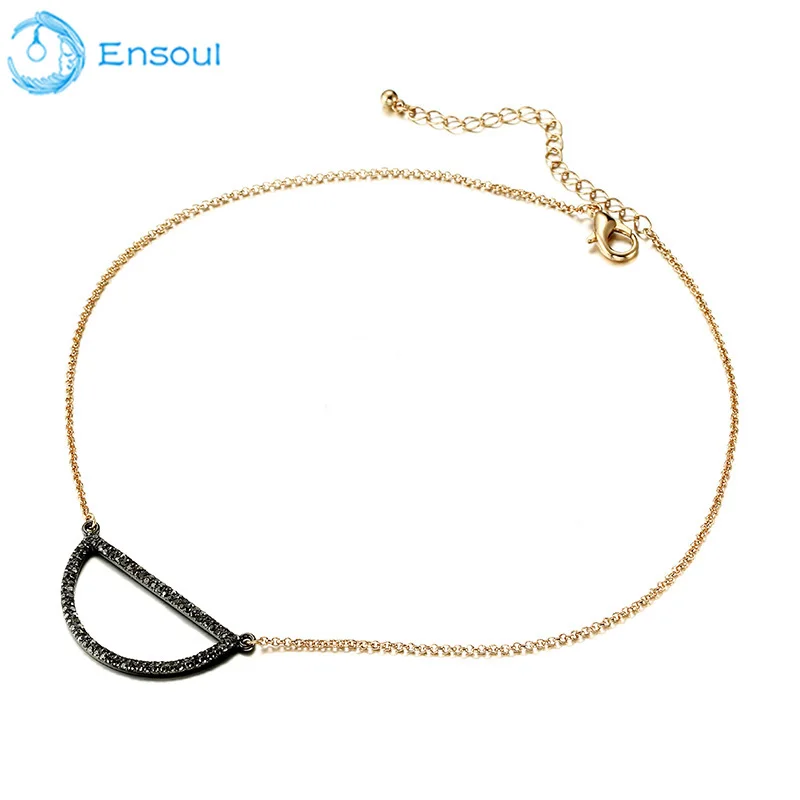 Полукруглый кулон Ensoul ожерелье с полукруглой подвеской женское EST 0015|necklace with