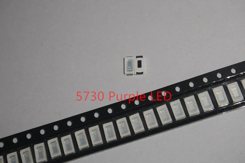 100 шт. SMD чип 5730 5630 УФ светодиодный фиолетовый поверхностное крепление SMT