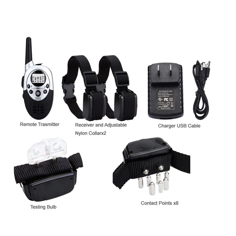 Ошейник для дрессировки собак с ударом/вибрацией 1000 м|remote shock|dog training collarbark control