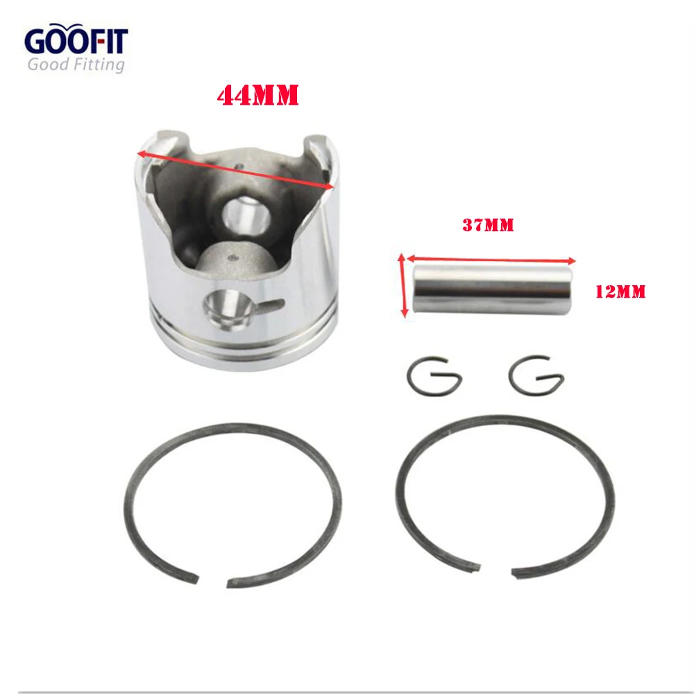 Поршневые кольца GOOFIT 44 мм в сборе для 2 тактных 49cc карманных аксессуаров