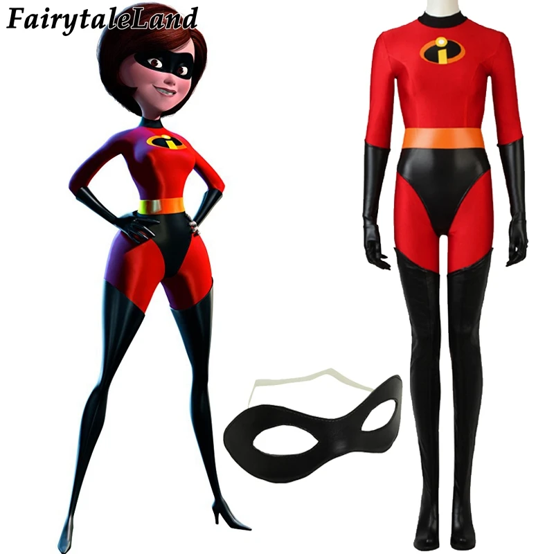 Суперсемейка 2 Elastigirl Косплей Костюм Костюмы на Хэллоуин для взрослых женщин Косплей Helen Parr Elastigirl комбинезон на заказ