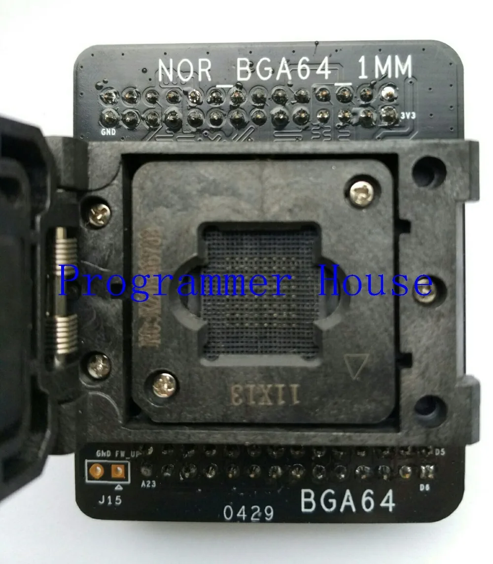 Бесплатная доставка 100% оригинальный адаптер nor BGA64 для nand proman tl86_plus SOCKET 1 0 мм 11*13