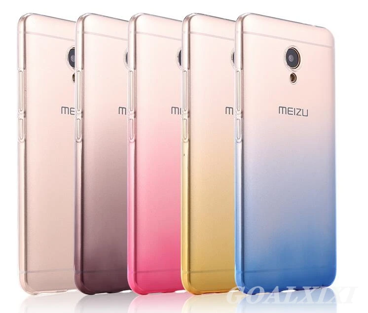 Ультратонкий Прозрачный мягкий чехол из ТПУ градиентного цвета для Meizu M5 Note/M3 Note