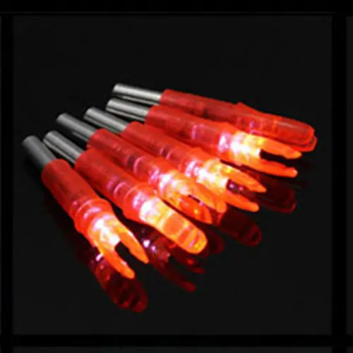 Orange 12 шт., для охоты, стрельбы из лука, арбалет,, 6 шт., светодиодный Nock ID6.2mm, светодиодный, с подсветкой, для стрельбы из лука, стрелы Nock, блочный лук - Цвет: Orange