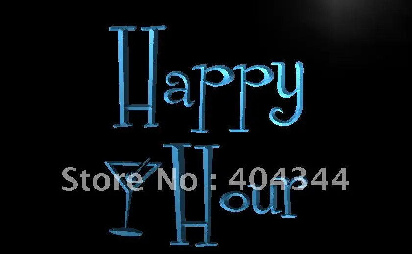 

LB558-Хэппи часы Бар Паб открытый пиво светодиодный неоновый свет вывеска домашний декор ремесла