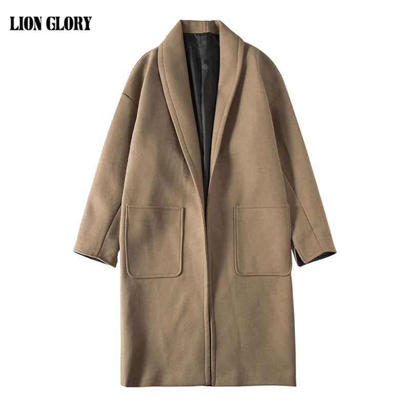 

Men Winter Coat Abrigo Lana Chaqueta Larga Hombre Fashion Casual Winter Couple Coat Manteau Homme Winter Woolen Coat Long Men