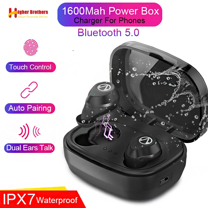 

Портативный TWS HIFI с сенсорным управлением двойной бас стерео беспроводной Bluetooth 5,0 Air Box Спорт Встроенный микрофон музыкальные наушники