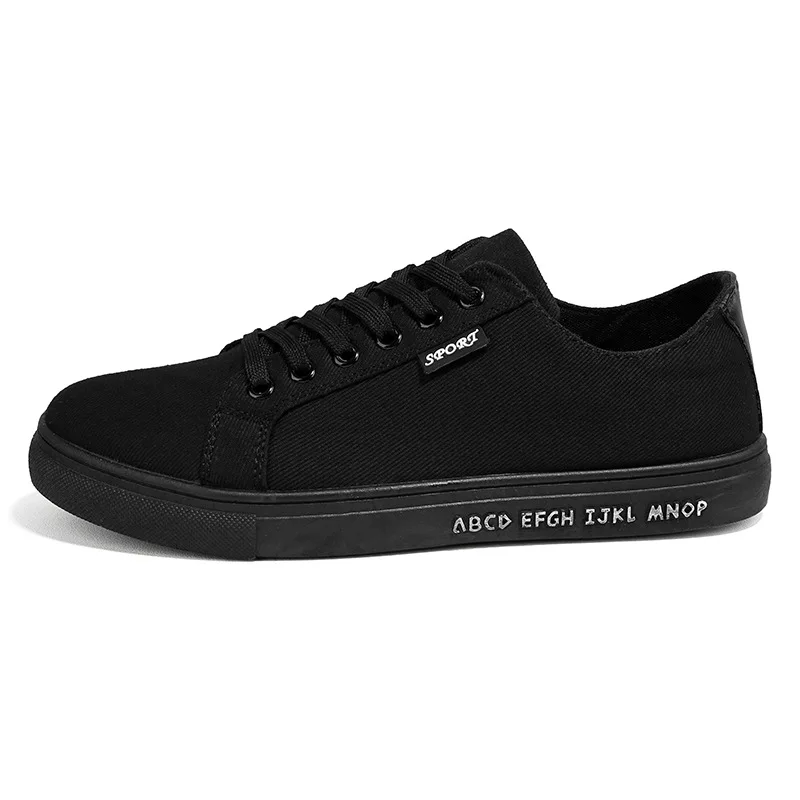 

Four Seasons New Men's Casual Canvas Shoes Men's Low To Help Black Shoes Breathable Wild Tide Fashion Casual Shoes