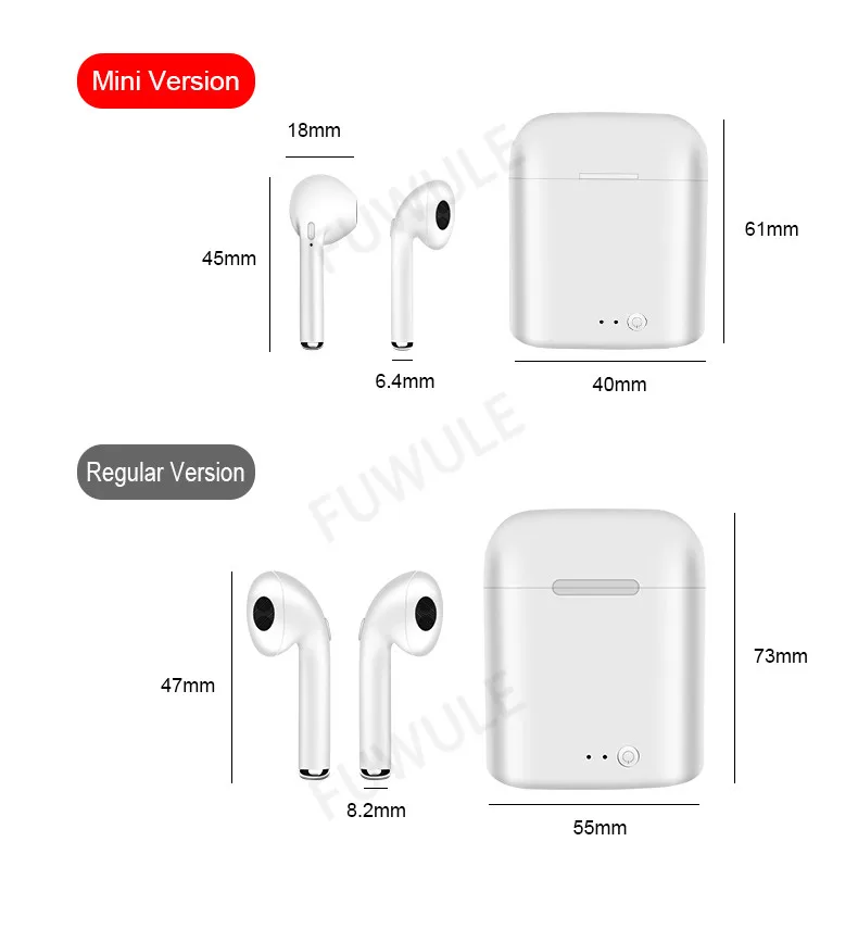 I7 Mini TWS, беспроводные Bluetooth 5,0 наушники, всплывающие двойные наушники с зарядным устройством, микрофон, Спортивная гарнитура для телефона xiaomi huawei