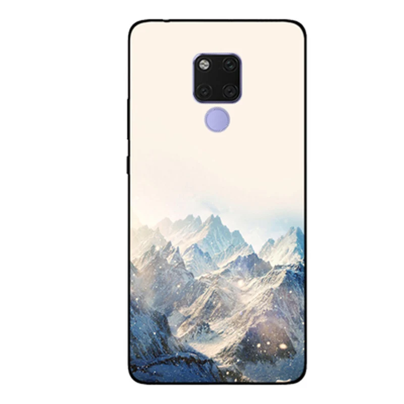 7 2-дюймовый Мягкий силиконовый чехол для телефона Huawei Mate 20 X прозрачный с рисунком