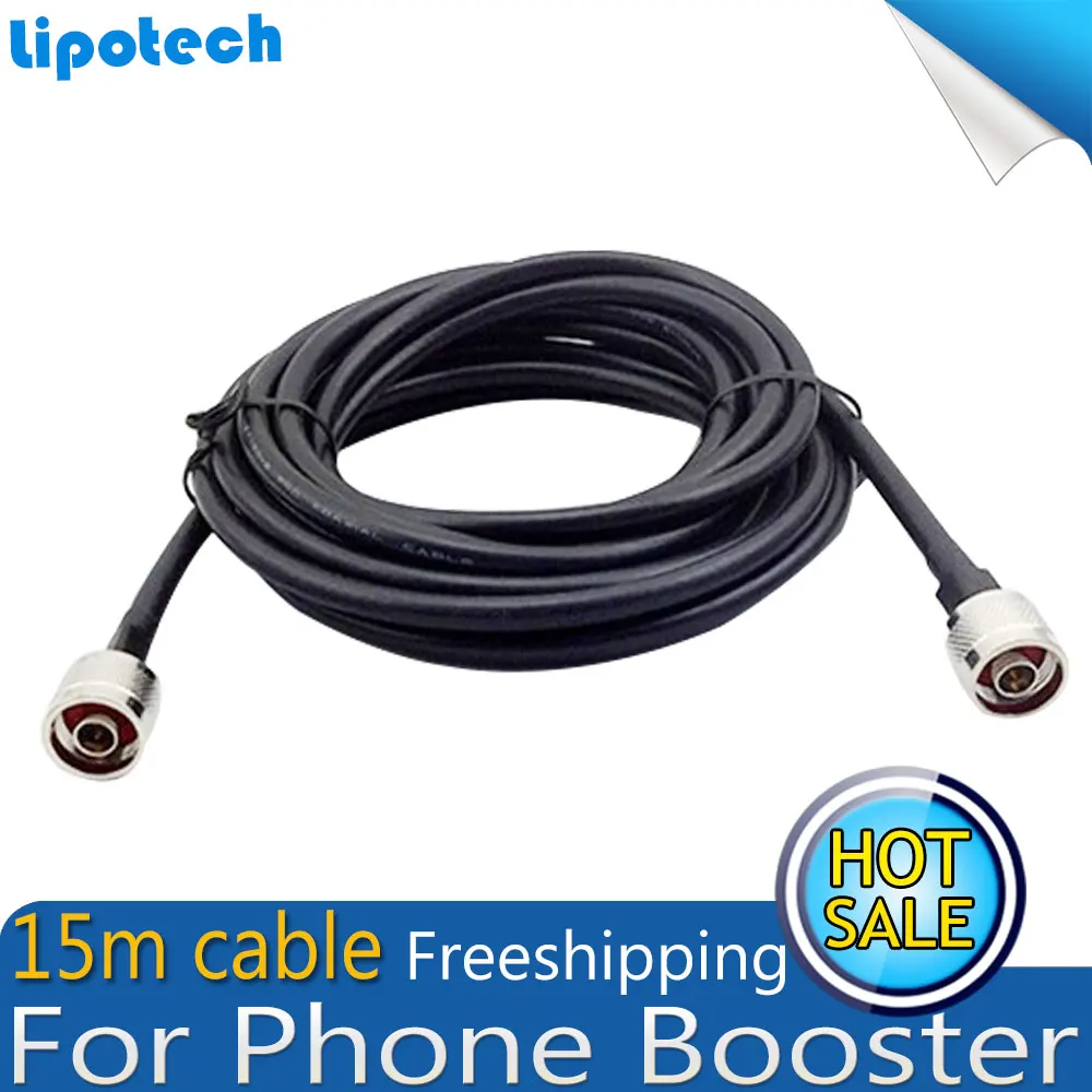 

Freeshipping 15m Meters Coaxial Cable N Male To N Male For Mobile Phone Signal Booster Repeater Amplifier
