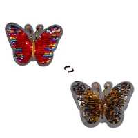shinequin butterfly flip the double sided patches for clothing diy reversible change color sequins patch t shirt girl stickers