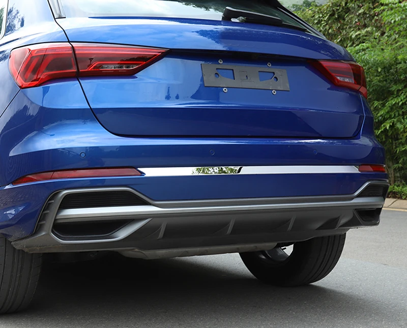 Подходит для Audi Q3 F3 автомобильный Стайлинг из нержавеющей стали Автомобильный задний нижний бампер декоративная накладка 1 шт. авто аксессуары