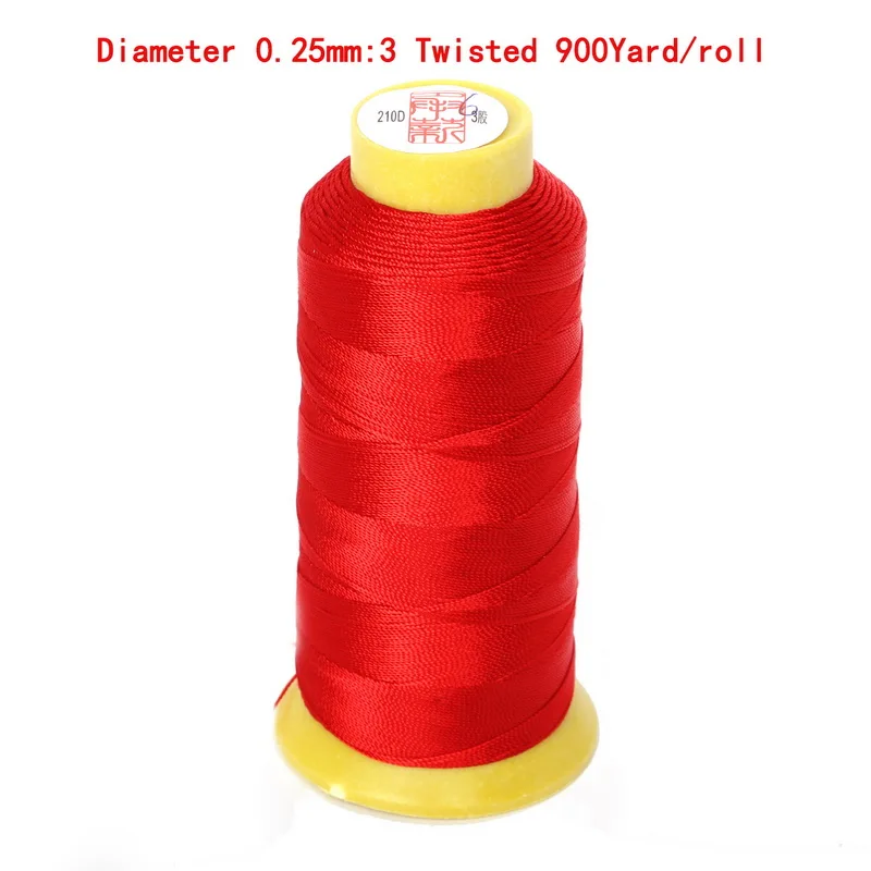 0.25mm Red Высокая прочность на разрыв нейлон швейных ниток для вручную& машины лоскутное диаметр 0,25/0,5/0,75/1,2 мм Швейные нитки швейные принадлежности - Цвет: 0.25mm Red