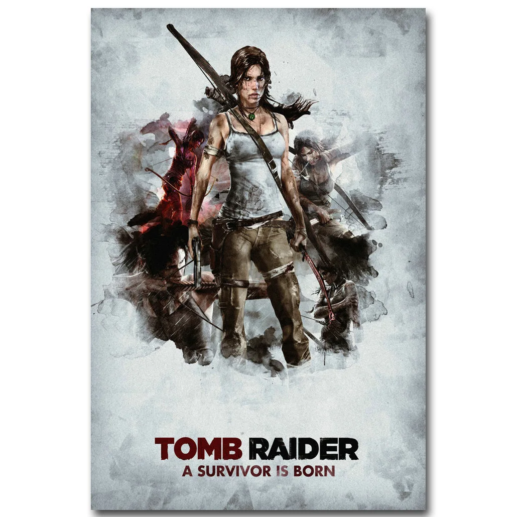 Lara Croft Rise Of The Tomb Raider художественный плакат из шелковой ткани с принтом 13x20 20x30