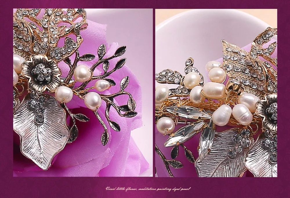 YAZILING Bride Hair Comb Crystal Rhinestone Flower Faux Pearl Wedding Bridal Hairpin | Украшения и аксессуары