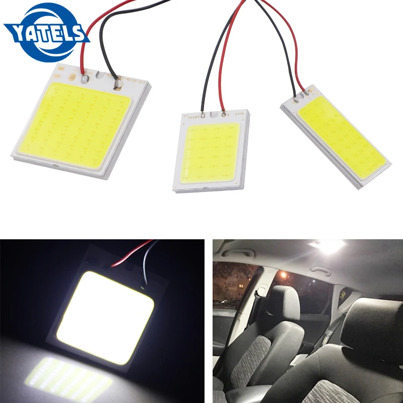 1 шт. Автомобильные светодиодные панели T10 Cob 24 36 48 SMD лампы для чтения салона