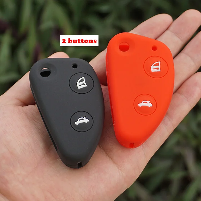 Силиконовая резина для Alfa Romeo 147 156 166 GT JTD TS flip 2 3 button remote keyless Protect skin set hood set|fob