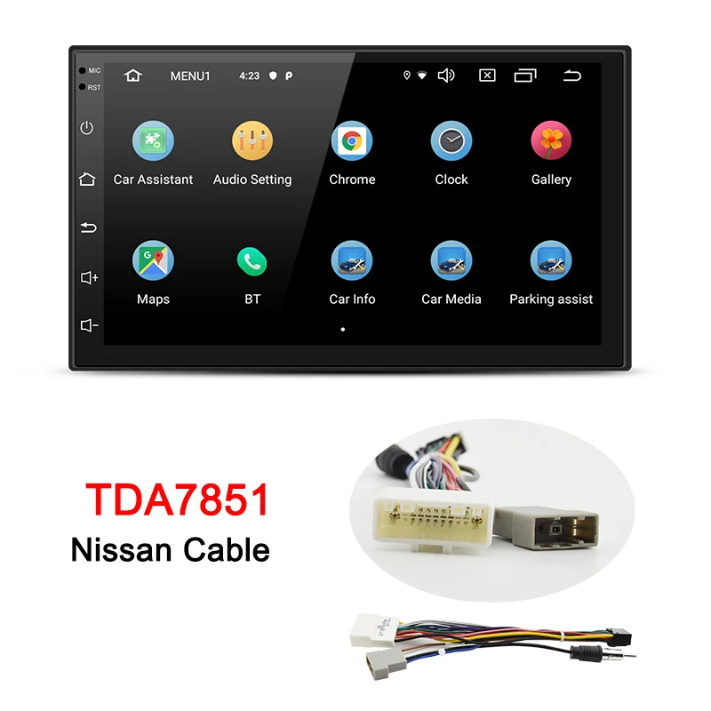 AUTOTOP 2 Din Android 9,0 универсальный автомобильный Радио dvd-плеер для Toyota Nissan Honda hyundai мультимедийная поддержка 4G LTE SIM сеть - Цвет: Nissan Cable