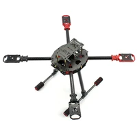 jmt j630 630mm carbon fiber 4 axis foldable rack frame kit high landing skid for diy drone rc racer quadcopter aircraft