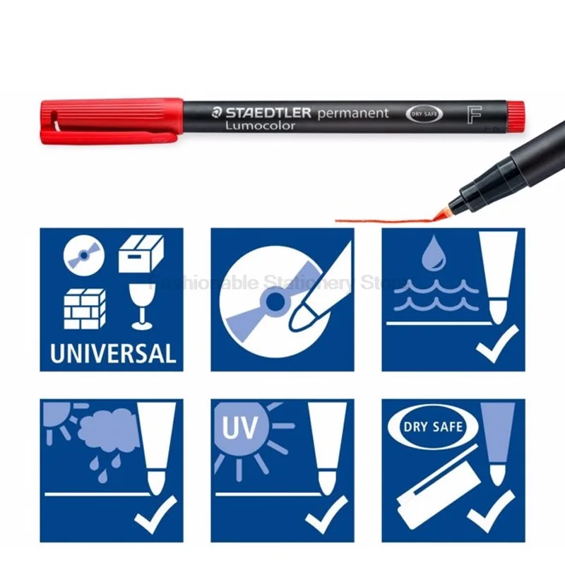 2 шт./лот STAEDTLER 318 F 0 6 мм художественные маркеры быстросохнущие водонепроницаемые