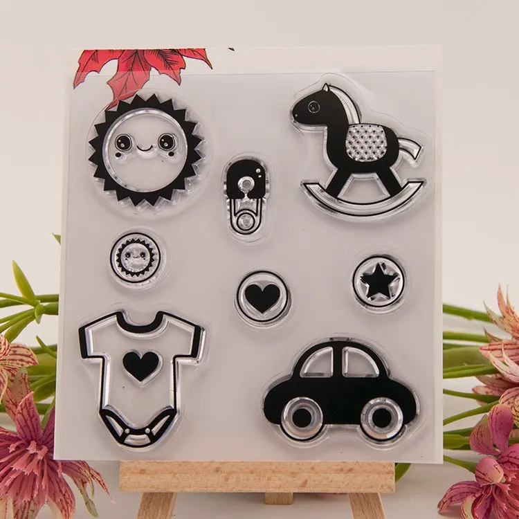 Sunny Horse Car T-Shirt Transparent Clear Silicone Stamp for Seal DIY Scrapbooking Photo Album Decorative Sheets | Дом и сад
