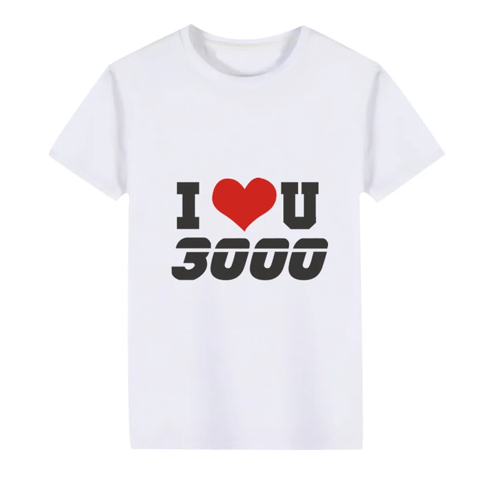 Детская модель футболка с надписью I Love You 3000 милые топы исповедь одежда