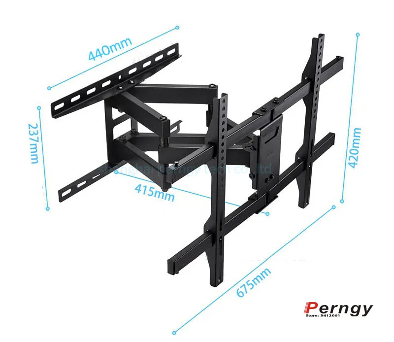 DL-D-Q164 3"-70" 6" VESA 600X400 45 кг полный motion 6 Рука Регулируемый Кронштейн для ТВ arm изогнутые ЖК настенного монтажа светодиодная стойка поворотная