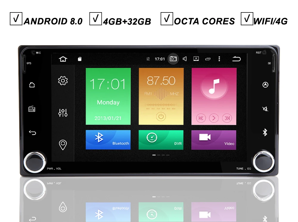 7''Full Touch Car Android 8 0 DVD GPS плеер для Toyota Corolla CAMRY HILUX VIOS автомобильный навигатор Raido BT