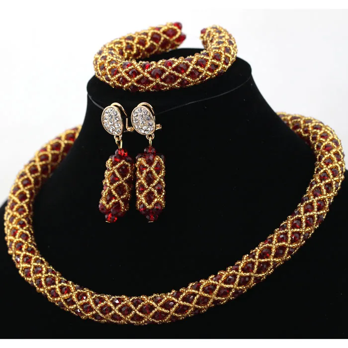 Фантастический набор свадебных ювелирных украшений в африканском стиле цвета