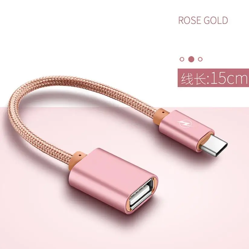 Красный Новые поступления металлический USB C 3,1 type C штекер USB Женский OTG Кабель-адаптер для синхронизации данных Прямая поставка - Цвет: Красный