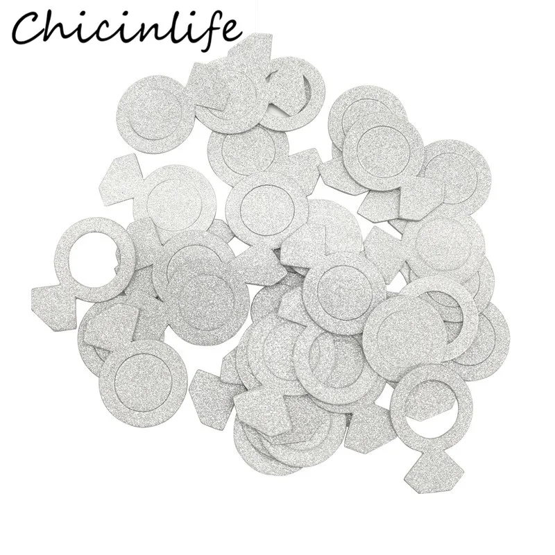 Chicinlife 1 сумки Золото/серебряное кольцо конфетти обручение/девичник вечерние