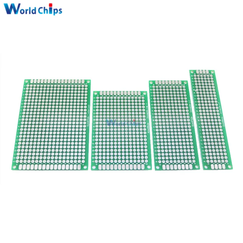 

4pcs/lot 5x7 4x6 3x7 2x8cm Double Side Prototype PCB Universal Printed Circuit Board Protoboard For Arduino