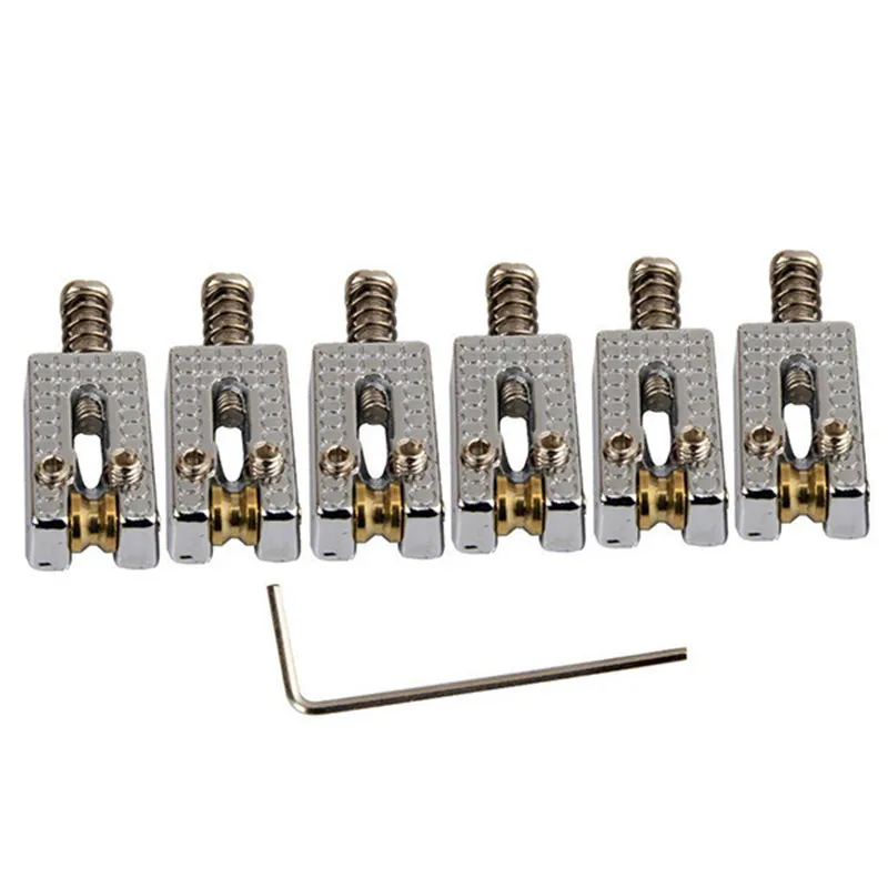 Зебра 3 вида цветов 6 шт. металлический роликовый мост тремоло гитара седла с