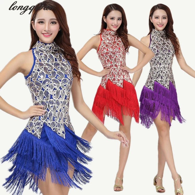 Женское платье с бахромой и блестками элегантное Привлекательное для