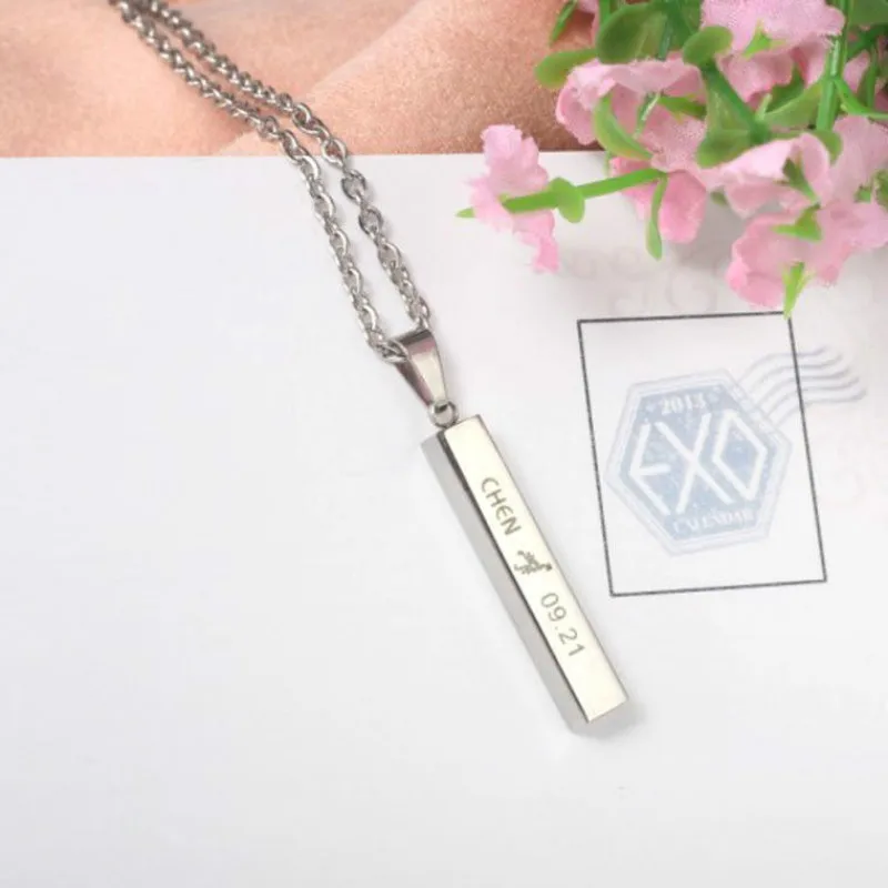 KPOP EXO EX'ACT Monster Lucky One Chain кулон ожерелье K-POP аксессуары ювелирные изделия для музыки для мужчин или женщин для мальчиков и девочек