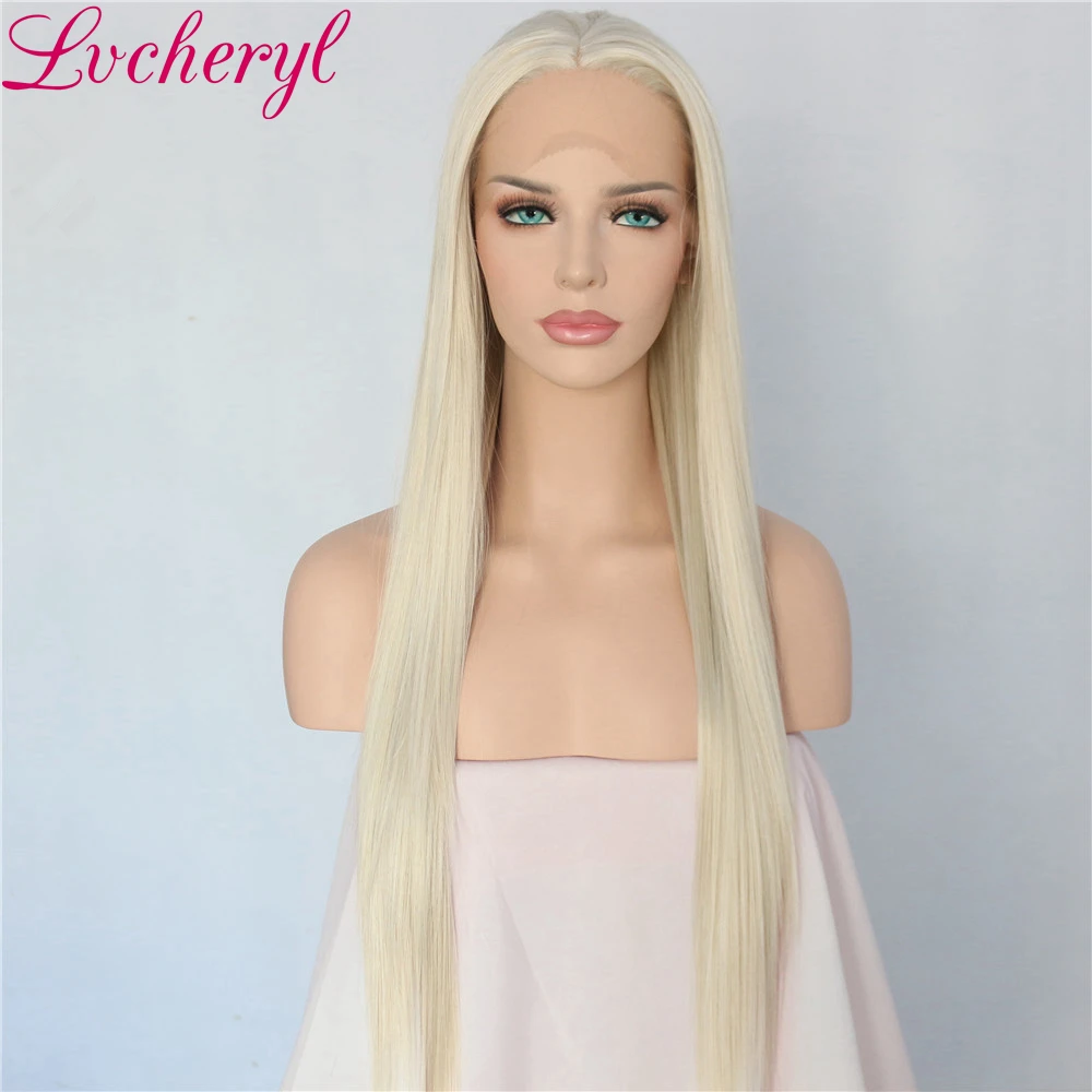 Парик Lvcheryl с длинными прямыми волосами блонд термостойкий без клея|wigs for white women|wig