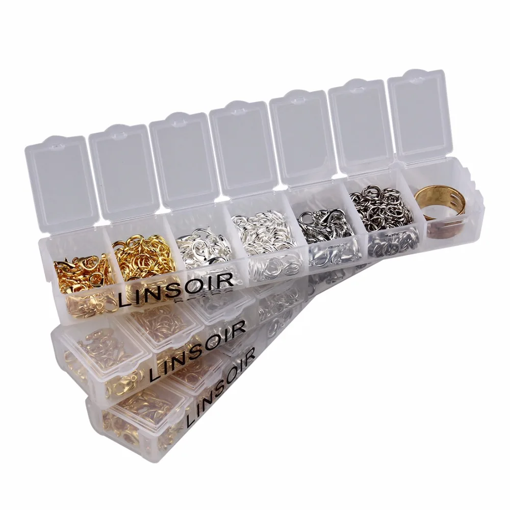 1 Box Handmade Open Jump Rings Split Rings/Lobster Clasp&ampHooks/Finger Rings/Organizer Plastic Cases DIY Jewelry Findings | Украшения и